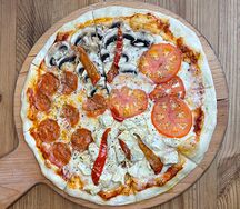 Четыре сезона, пицца на тонком тесте