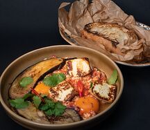 Яичница с сыром Халлуми