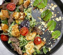 Салат с рваной говядиной