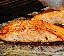 Семга на мангале