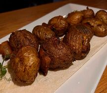 Картофель с салом на мангале