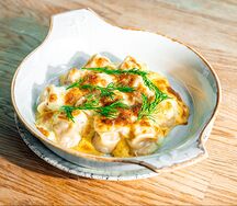 Пельмени запеченные с курицей