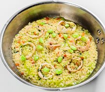 Паста Орзо с кальмаром