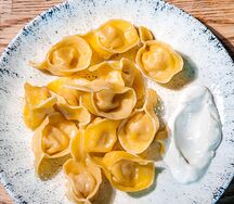 Пельмени отварные с говядиной