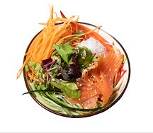 Фунчоза с лососем