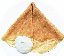 Блин со сметаной