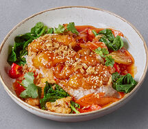 Филе белой рыбы в кисло-сладком соусе