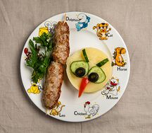 Люля-кебаб из говядины с картофельным пюре