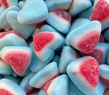 Сердечки синие 3d