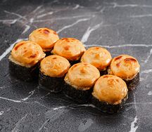 Запеченная креветка с крабом