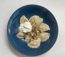 Вареники с картофелем, шампиньонами и луком