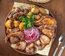 Шашлык из каре баранины