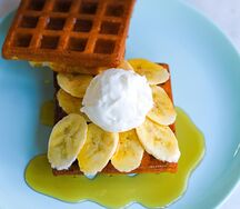 Венские вафли с бананом