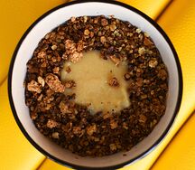 Каша овсяная с яблочным кремом