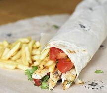 Гиро в лаваше с курицей на гриле