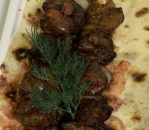 Печень куриная с салом