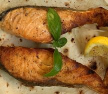 Семга на мангале