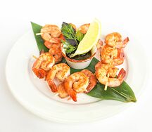 Хвостики тигровых креветок