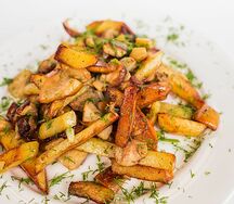 Картофель по-домашнему с грибами