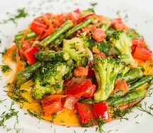 Гарнир из зелёных овощей