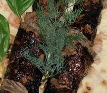 Печень говяжья в бараньей сетке