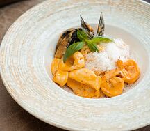 Спагетти с креветками