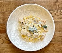 Феттуччине с курицей и артишок