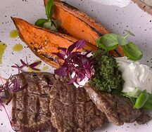 Медальоны с запеченным бататом