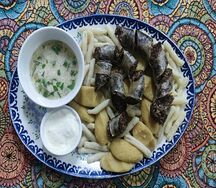 Сушеная колбаса с галушками