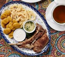 Жижиг-галнаш с отварными ребрами