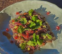 Закуска из грудинки бычка