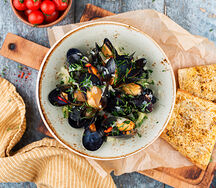 Мидии в белом вине