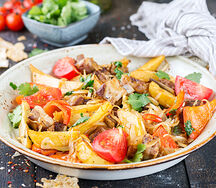 Жаркое с бараньими ребрышками и овощами