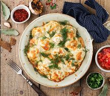 Запеченные сибирские пельмени