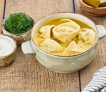 Отварные сибирские пельмени с телятиной