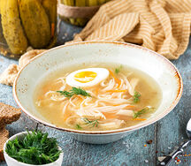 Суп-лапша с домашней курицей