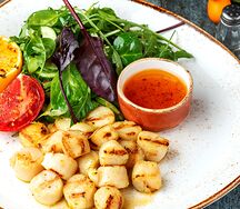 Гребешок дальневосточный на углях