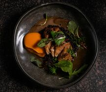 Филе утки с тыквой и ризотто