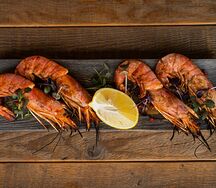 Лангустины на гриле