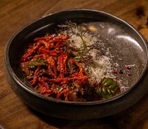 Ризотто с рапанами и грибами