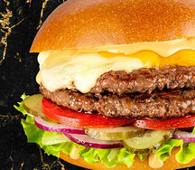 Бургер Вкусный Black Angus двойной