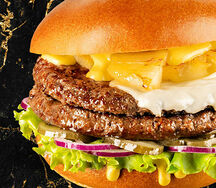 Бургер Гавайский Black Angus двойной