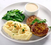 Котлета из филе индейки с картофельным пюре