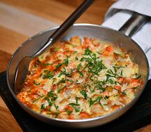 Рагу из кролика со сметаной и овощами