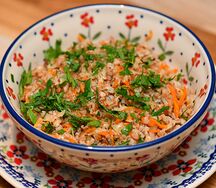 Гречка с молодой капустой