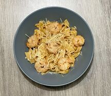 Феттуччине с креветками
