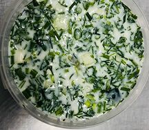 Окрошка на кефире из куриного филе
