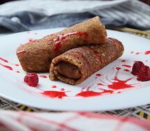 Блины с творожным муссом