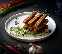 Гренки бородинские с чесноком
