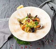 Феттуччине с морепродуктами